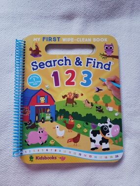 Search & Find 123 Wipe-Clean Book - Yellow